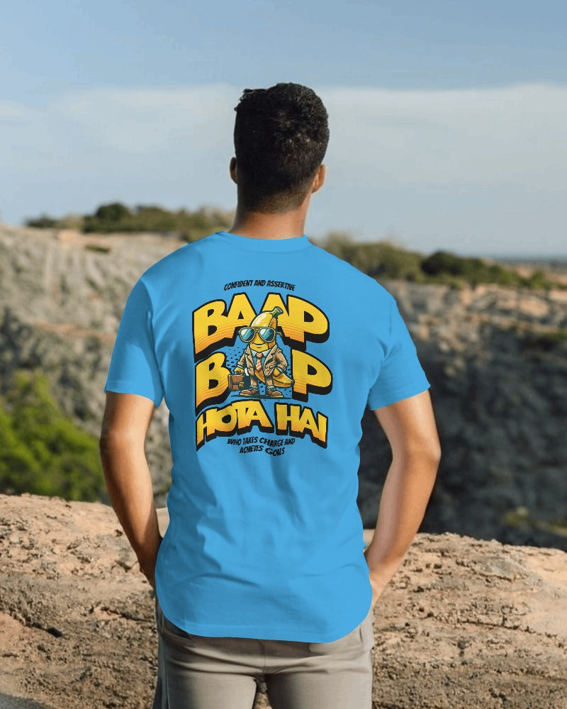 Hindi Baap Baap Hota Hai Backprint Tshirt for unisex