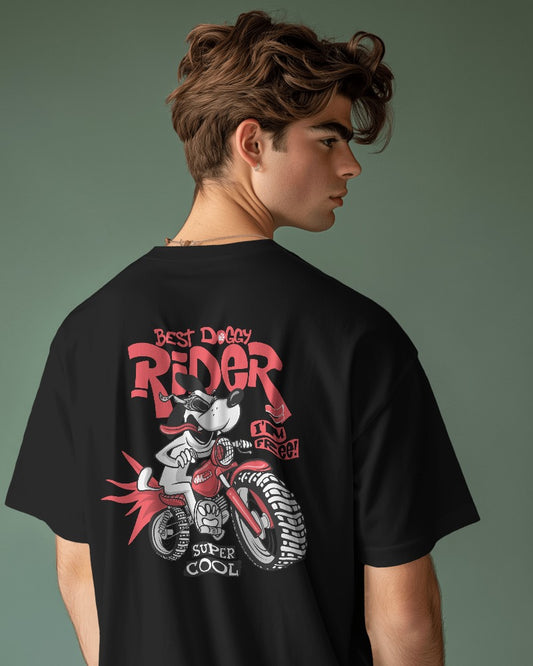 Trendy Rider Back Print T-shirt for Unisex