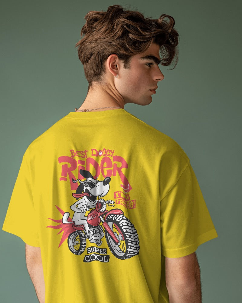 Trendy Rider Back Print T-shirt for Unisex