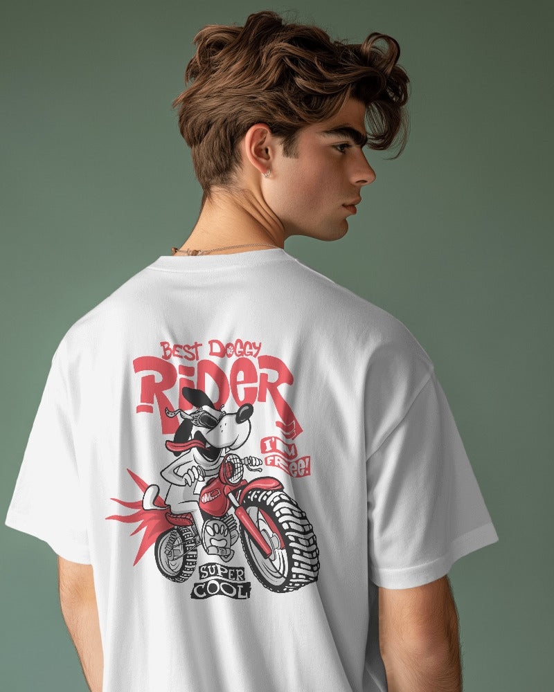 Trendy Rider Back Print T-shirt for Unisex